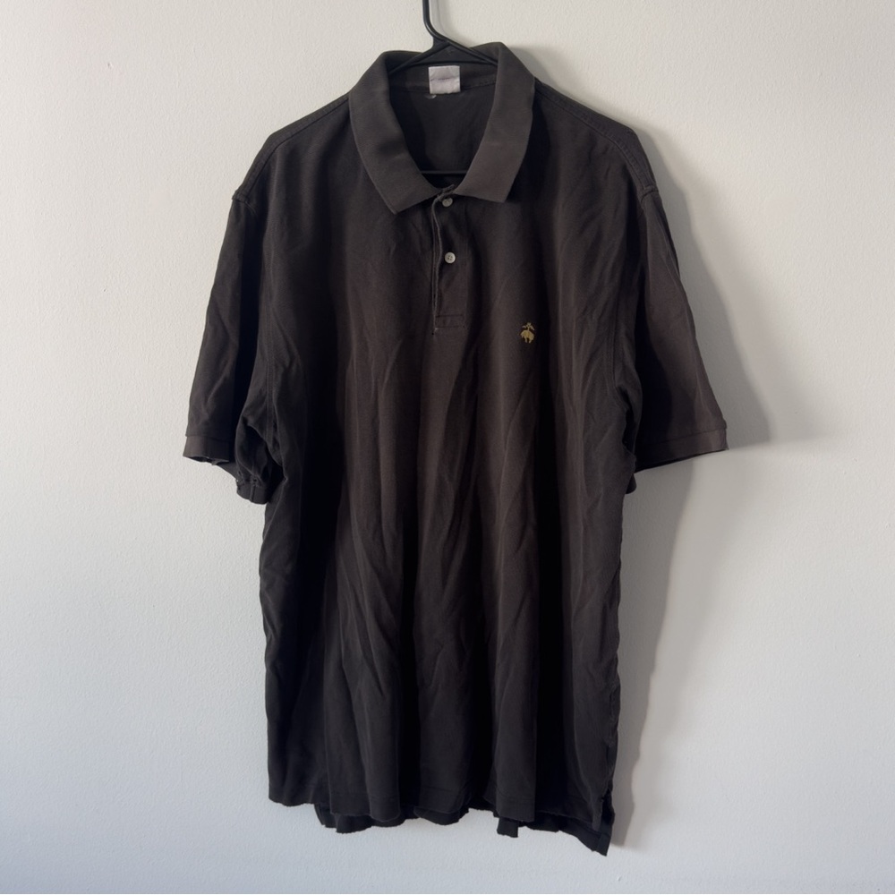 Brooks Brothers Black Performance Polo T-Shirt Size XXL 100% Cotton